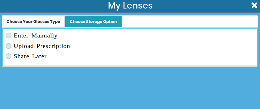 Prescription entry options