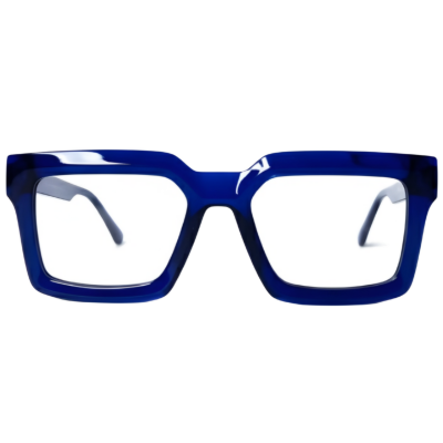 Blue Square Acetate Eyewear Frame for All Genders – Trendy Style