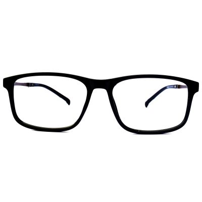 Blue Metallic Arm with Black Full-Rim Rectangle Sheet Eyewear (12.56 gm)