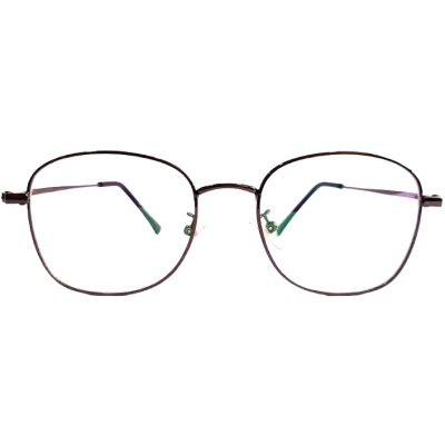 FlexLite Slim Round Full-Rim Eyewear – Grey Monel Frame with Side-Bend Temples