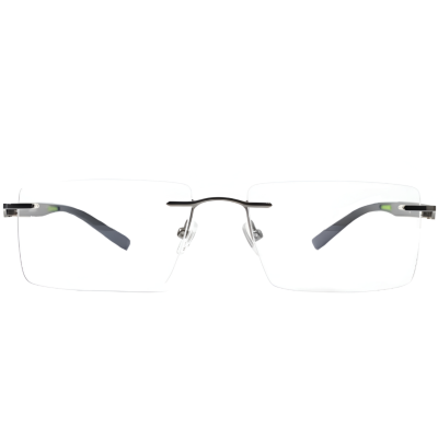 NationsOptics Rimless Rectangle Green Unisex Frame